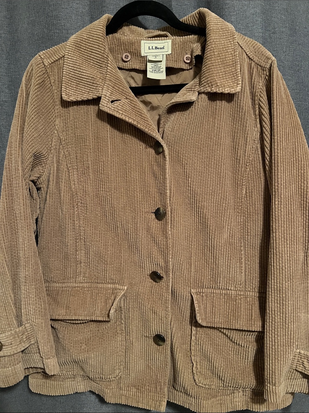 L.L. Bean Women's Brown Corduroy Button-Up Jacket